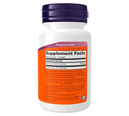 Коэнзим Q10, Coenzyme Q10, Now Foods, 50 капсул