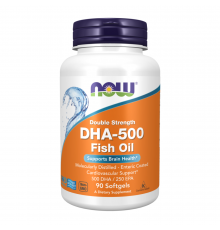 Рыбий жир двойного действия ДГК, Double Strength DHA Fish Oil, Now Foods, 90 капсул