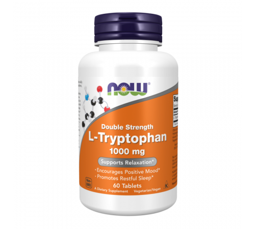 L-триптофан, Double Strength L-Tryptophan, Now Foods, 60 таблеток