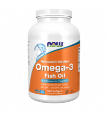 Омега-3, Omega-3, Now Foods, 500 капсул