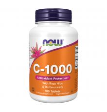 Витамин С с шиповником и биофлавоноидами, Vitamin C, Now Foods, 100 таблеток