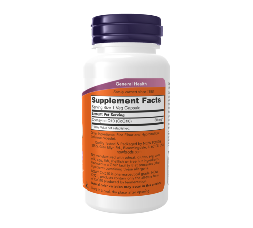 Коэнзим Q10, CoQ10, Now Foods, 120 вегетарианских капсул