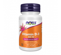 Витамин Д3, Vitamin D3, Now Foods, 180 желатиновых капсул