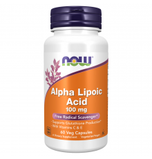 Альфа-Липоевая Кислота, Alpha Lipoic Acid, Now Foods, 60 вегетарианских капсул