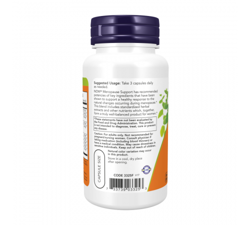 Поддержка при менопаузе, Menopause Support, Now Foods, 90 вегетарианских капсул