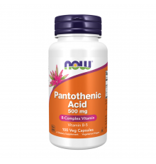 Пантотеновая кислота  (Витамин Б5), Pantothenic Acid, Now Foods, 100 вегетарианских капсул