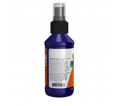 Коллоидное серебро (серебряная вода), Silver Sol, Now Foods, 118 ml