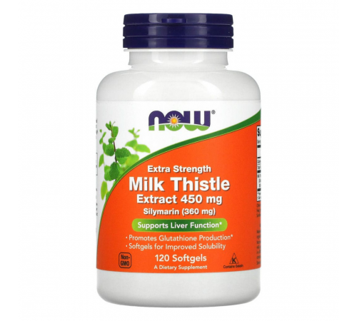 Силимарин усиленный, Silymarin Milk Thistle Extract, Now Foods, 120 гелевых капсул