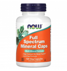 Минеральный комплекс, Full Spectrum Mineral Caps, Now Foods, 120 вегетарианских капсул