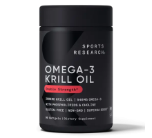 Масло антарктического криля SUPERBA с астаксантином, Antarctic krill oil SUPERBA, Sports Research, 60 капсул