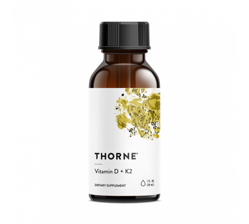 Витамин Д/К2, Vitamin D/K2, Thorne, 30 мл