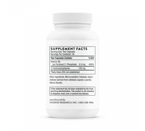 5-HTP, 5-hydroxytryptophan, Thorne, 90 капсул