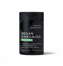 Вегетарианский витамин Д3, Vegan D3, Sports Research, 60 капсул