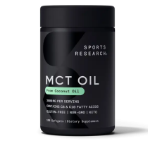 Масло с жирными кислотами МСТ в капсулах, MCT Oil, Sports Research, 120 капсул