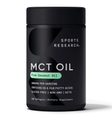 Масло с жирными кислотами МСТ в капсулах, MCT Oil, Sports Research, 120 капсул