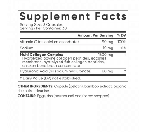 Мульти Коллагеновый комплекс, Multi Collagen Capsules, Sports Research, 90 капсул