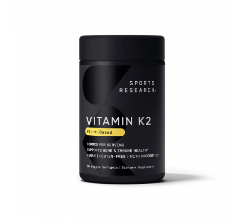 Витамин К2, Vitamin K2, Sports Research, 60 капсул