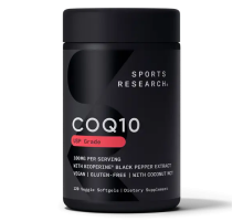 Коэнзим Q10, CoQ10, Sports Research, 120 капсул