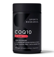 Коэнзим Q10, CoQ10, Sports Research, 120 капсул