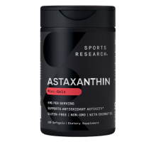 Астаксантин из микроводорослей, Astaxanthin, Sports Research, 120 капсул
