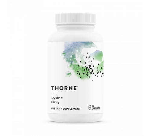 L-лизин, Lysine, Thorne, 60 капсул