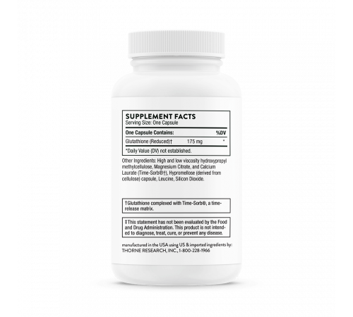 Антиоксидант Глутатион-SR, Glutathione-SR, Thorne, 60 капсул