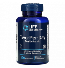 Мультивитамины для приема два раза в день, Two-Per-Day Multivitamin, Life Extension, 120 капсул