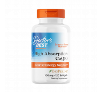 Коэнзим Q10 с высокой степенью всасывания с биоперином, High Absorption CoQ10 with BioPerine, Doctor's Best, 60 капсул