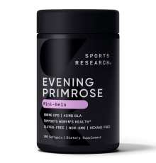 Масло примулы вечерней, Evening Primrose Oil, Sports Research, 240 капсул
