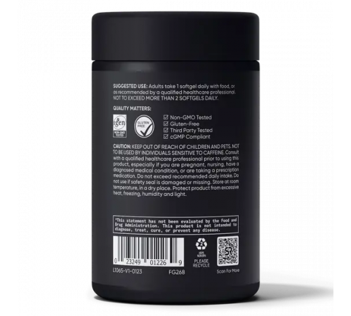 L-теанин и кофеин с маслом MCT, L-Theanine and Caffeine, Sports Research, 60 капсул