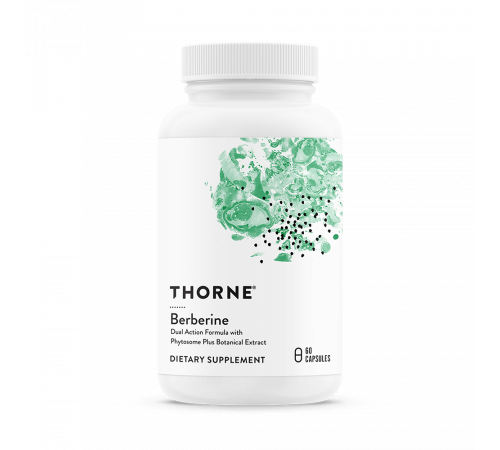 Берберин, Berberine Dual Action Formula, Thorne, 60 капсул