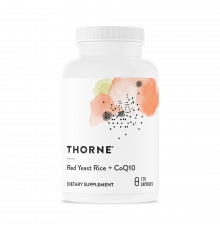 Красный рис и коэнзим Q10, Red Yeast Rice + CoQ10, Thorne, 120 капсул