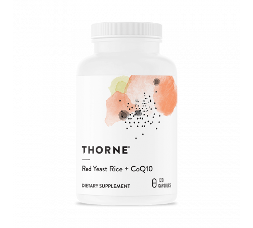 Красный рис и коэнзим Q10, Red Yeast Rice + CoQ10, Thorne, 120 капсул