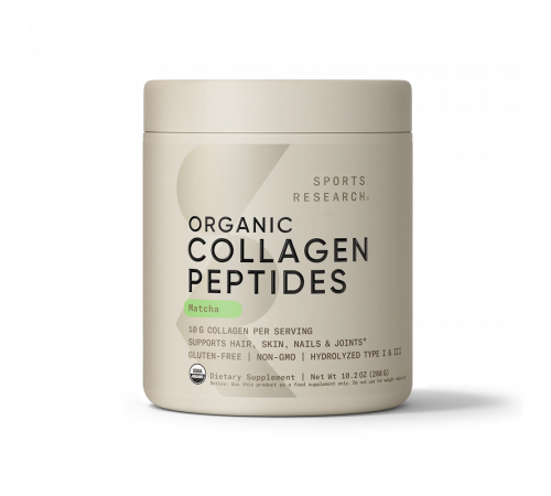 Коллаген с матчей, Collagen Matcha, Sports Research, 288 г