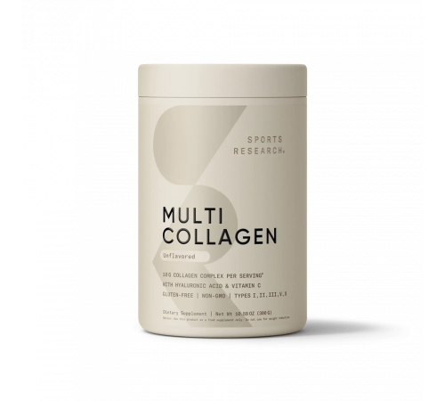 Мультиколлагеновый комплекс, Multi Collagen Complex Unflavored, Sports Research, 300 г