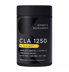 Конъюгированная линолевая кислота (КЛК), CLA, Sports Research, 180 капсул