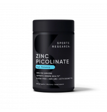 Пиколинат цинка, Zinc Picolinate, Sports Research, 60 капсул