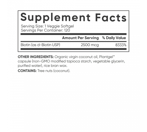 Биотин High Potency, Biotin, Sports Research, 120 капсул
