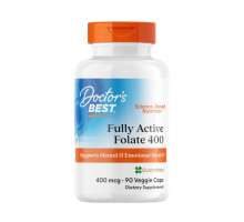 Активный фолат с кватрефоликом, Fully Active Folate With Quatrefolic, Doctor's Best, 90 капсул