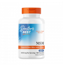 МСМ с OptiMSM, MSM with OptiMSM, Doctor's Best, 180 капсул