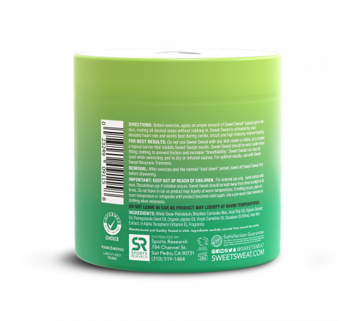 Спортивная мазь с ароматом цитруса и мяты, Jar XL Citrus Mint, Sweet Sweat, 383 г