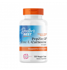 Цинк-L-карнозин, PepZin GI, Zinc-L-Carnosine Complex, Doctor's Best, 120 вегетарианских капсул
