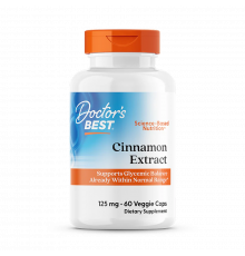 Экстракт корицы с Cinnulin PF, Cinnamon Extract with Cinnulin PF, Doctor's Best, 60 капсул