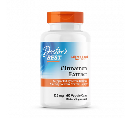 Экстракт корицы с Cinnulin PF, Cinnamon Extract with Cinnulin PF, Doctor's Best, 60 капсул