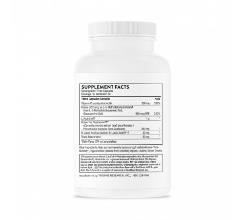 L-Аргинин плюс, L-Arginine Plus, Thorne, 180 капсул