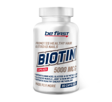 Биотин, Biotin, Be First, 60 капсул