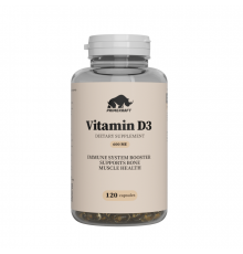 Витамин Д3, Vitamin D3, Prime Kraft, 120 желатиновых капсул