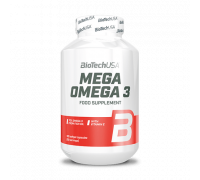 Мега Омега-3, Mega Omega-3, BioTechUSA, 180 желатиновых капсул
