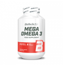 Мега Омега-3, Mega Omega-3, BioTechUSA, 180 желатиновых капсул
