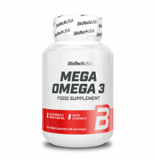Мега Омега-3, Mega Omega-3, BioTechUSA, 90 желатиновых капсул